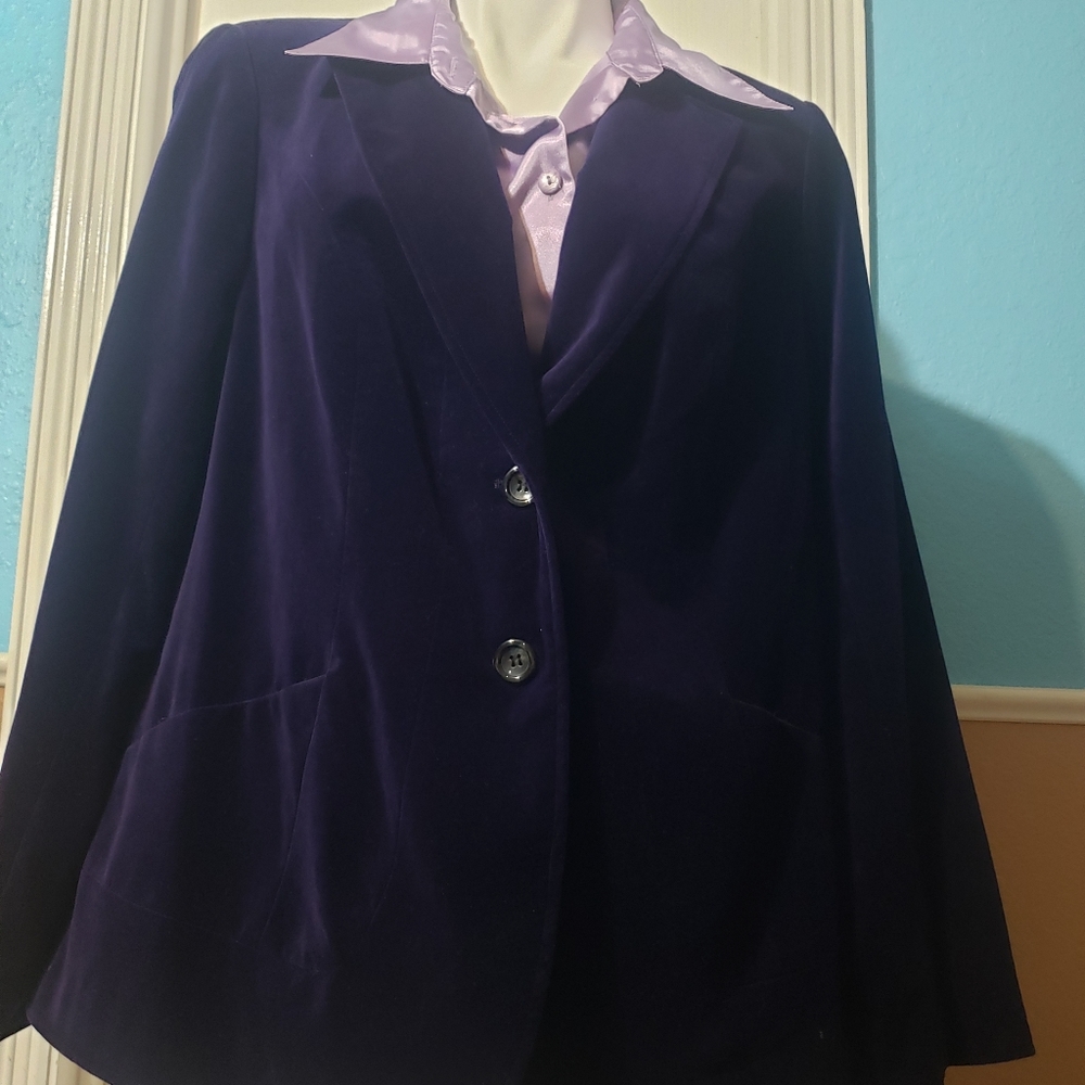 Lane bryant Velvet purple jacket plus size
